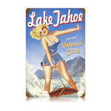 Lake Tahoe Pinup Vintage Sign Metal Sign