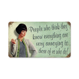 Know Everything Vintage Sign Metal Sign