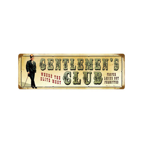 Gentlemen'S Club Vintage Sign Metal Sign