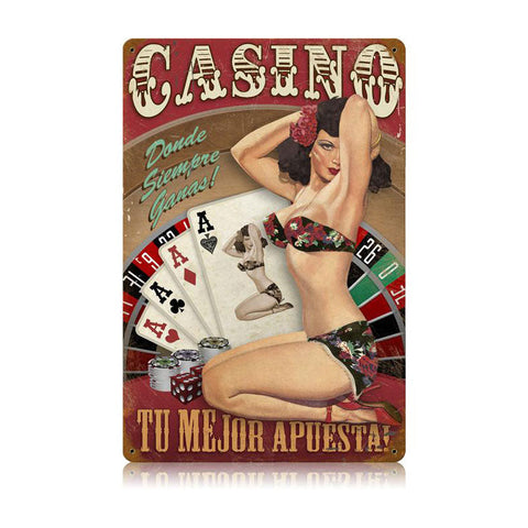 Casino Espanol Vintage Sign Metal Sign