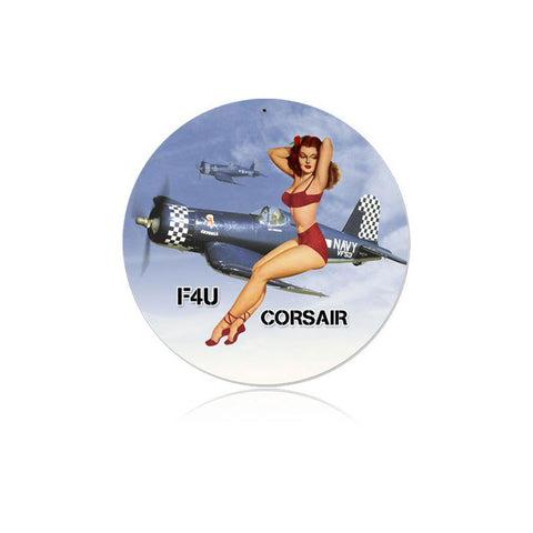 Corsair Pinup Vintage Sign Metal Sign