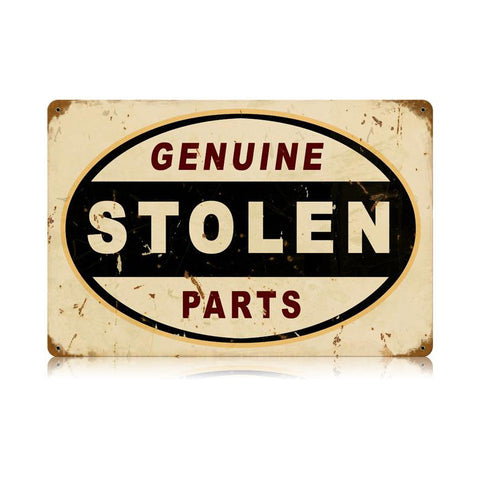 Stolen Parts Vintage Sign Metal Sign