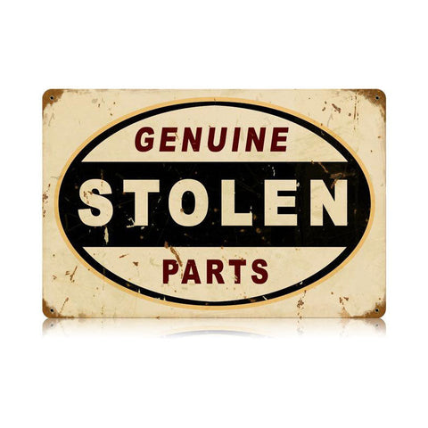 Stolen Parts Vintage Sign Metal Sign