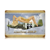 American Gold Vintage Sign Metal Sign