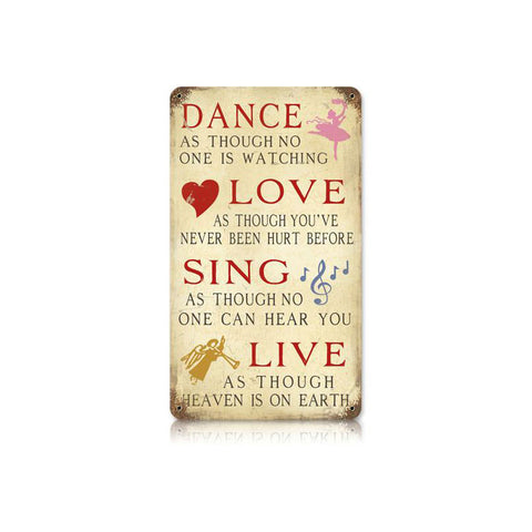 Dance Love Vintage Sign Metal Sign
