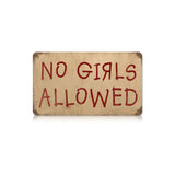No Girls Vintage Sign Metal Sign