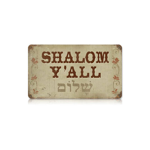 Shalom Vintage Sign Metal Sign