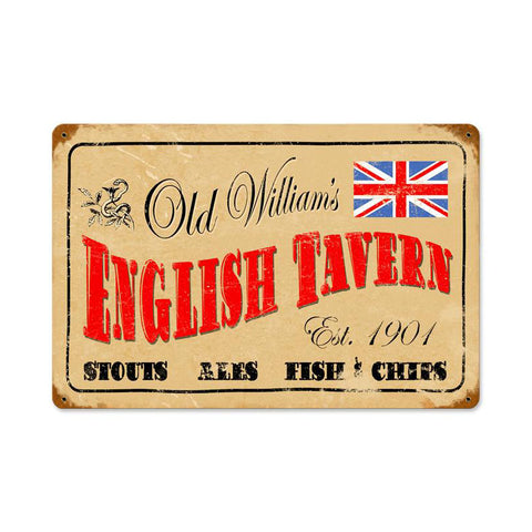 English Tavern Vintage Sign Metal Sign
