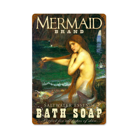 Mermaid-Soap-Vintage-Sign-Metal-Sign