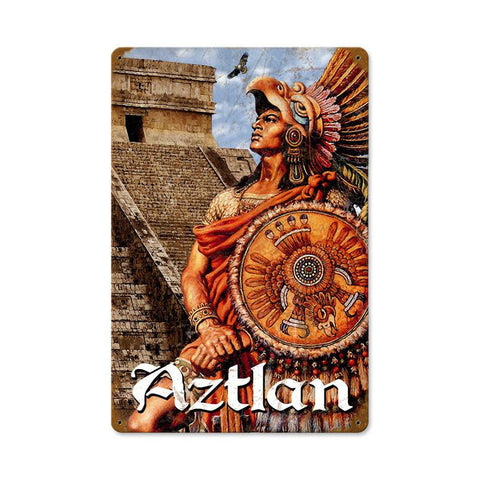 Aztlan Vintage Sign Metal Sign