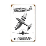 P-47 Three View Vintage Sign Metal Sign