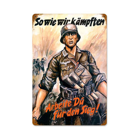 Sowie Kampften Vintage Sign Metal Sign
