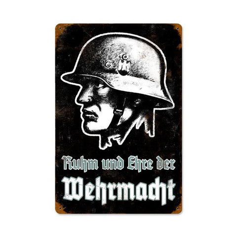 Ruhm Wehrrmacht Vintage Sign Metal Sign