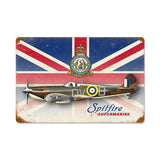 Spitfire Union Jack Vintage Sign Metal Sign