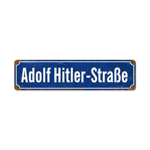 Adolf Hitlerstrasse Vintage Sign Metal Sign