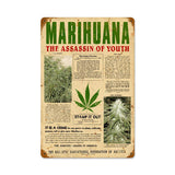 Marijuana Assassin Vintage Sign Metal Sign