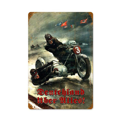 German Sidecar Vintage Sign Metal Sign