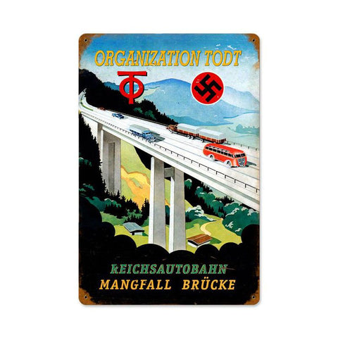 Autobahn Todt Vintage Sign Metal Sign