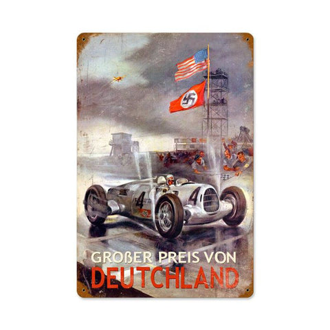 German Grand Prix Vintage Sign Metal Sign