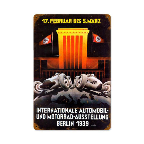 Berlin Auto Show Vintage Sign Metal Sign