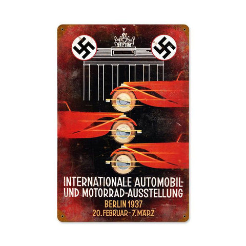 International Auto Show Vintage Sign Metal Sign