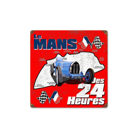 Le Mans Vintage Sign Metal Sign