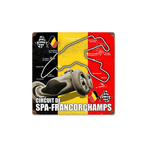 Spa-Francorchamps Vintage Sign Metal Sign