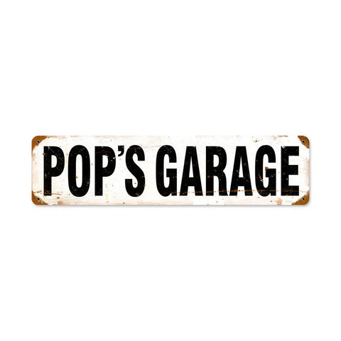 Pop'S Garage Vintage Sign Metal Sign