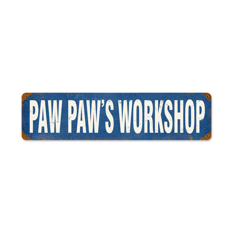 Paw-Paw'S-Workshop-Vintage-Sign-Metal-Sign