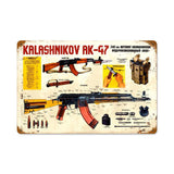 Kalashnikov Ak-47 Vintage Sign Metal Sign