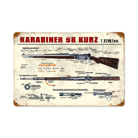 Karabiner Vintage Sign Metal Sign