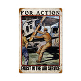 For Action Vintage Sign Metal Sign