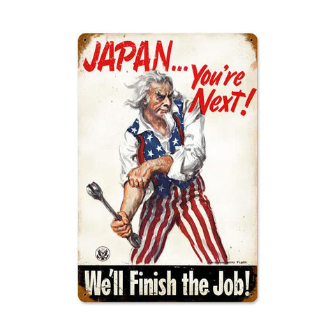 Finish The Job Vintage Sign Metal Sign