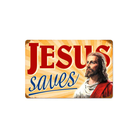 Jesus Saves Metal Sign