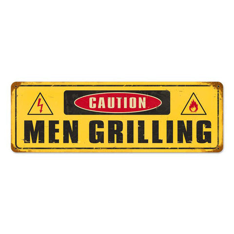 Men Grilling Vintage Sign Metal Sign
