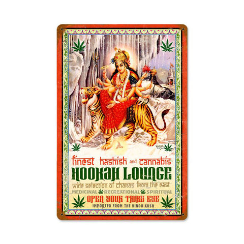 Hookah Lounge Vintage Sign Metal Sign