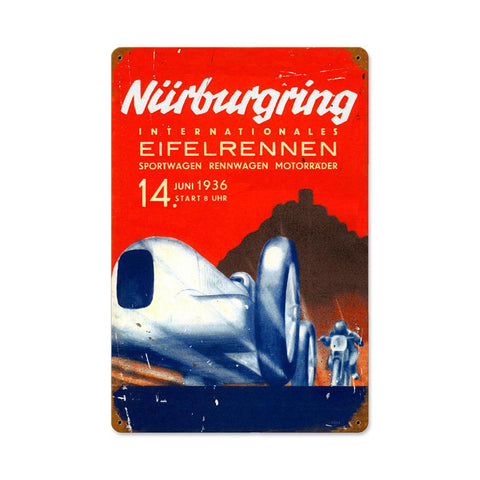 Nurburgring Vintage Sign Metal Sign