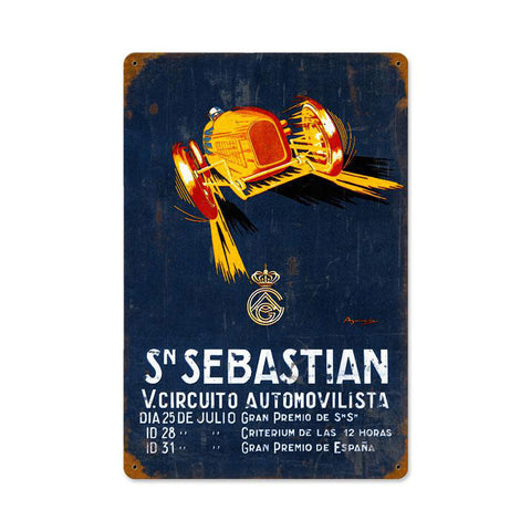 Sn Sebastian Vintage Sign Metal Sign