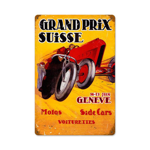 Grand Prix Suisse Vintage Sign Metal Sign