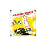 Mille Miglia Vintage Sign Metal Sign
