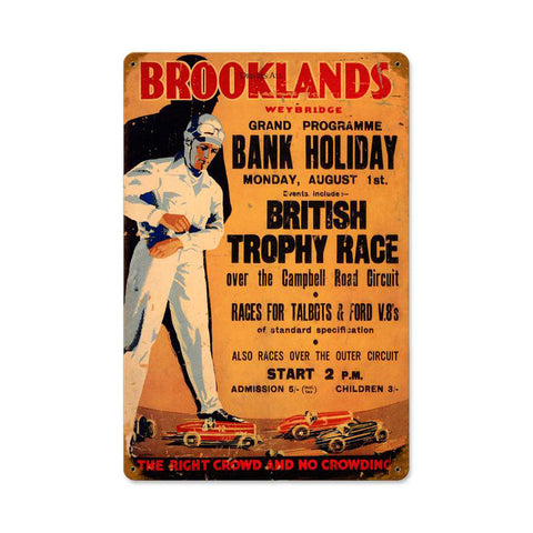Brooklands Vintage Sign Metal Sign