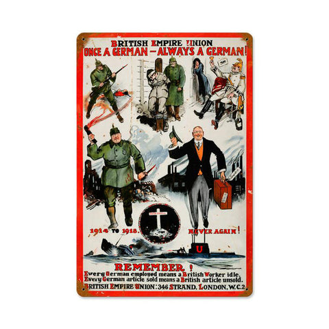 Once-A-German-Vintage-Sign-Metal-Sign