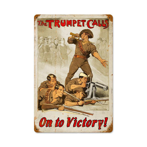 Trumpet-Calls-Vintage-Sign-Metal-Sign