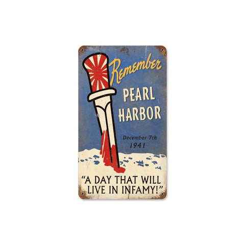 Remember-Pearl-Harbor-Vintage-Sign-Metal-Sign
