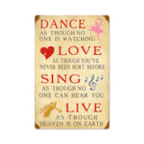 Dance Love Vintage Sign Metal Sign