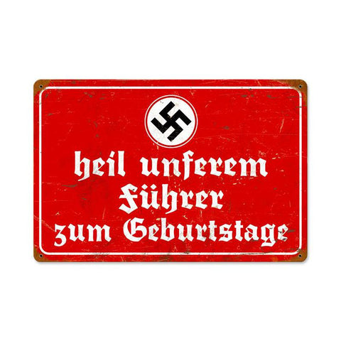 Heil Fuhrer Vintage Sign Metal Sign