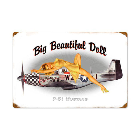 P51-Pinup-Vintage-Sign-Metal-Sign