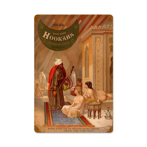 Handmade Hookahs Vintage Sign Metal Sign