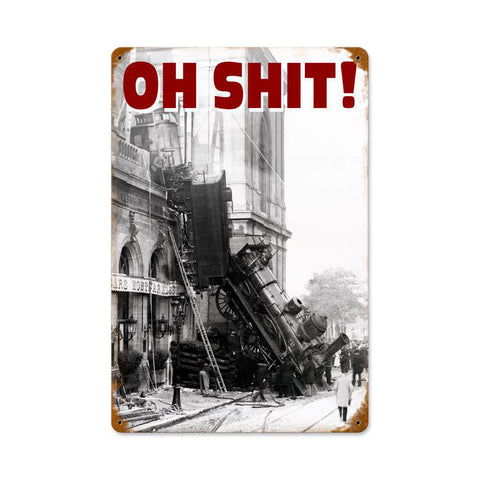 Oh Shit Vintage Sign Metal Sign