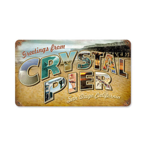Crystal Pier Vintage Sign Metal Sign